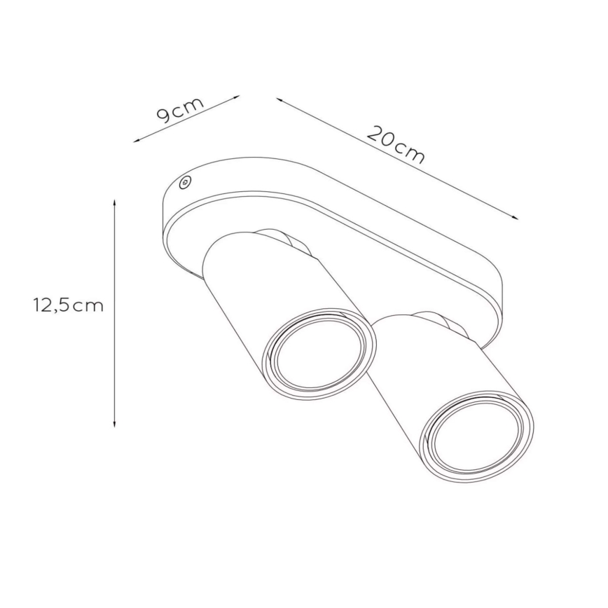 Lucide 23954/11/31 - LED Dimmerelhető spotlámpa XYRUS 2xGU10/5W/230V