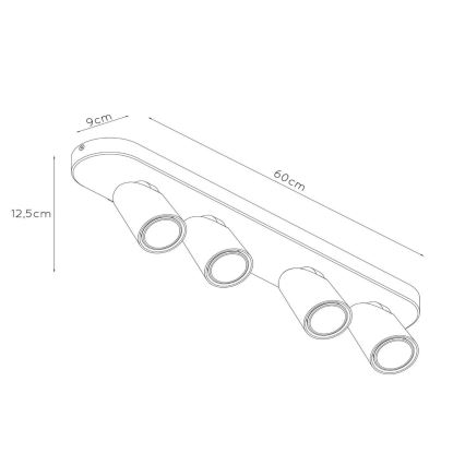 Lucide 23954/21/30 - LED dimmelhető spotlámpa XYRUS 4xGU10/5W/230V