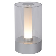 Lucide 26501/03/12 - LED Dimmelhető érintős asztali lámpa TRIBUN LED/3W/1800mAh ezüst
