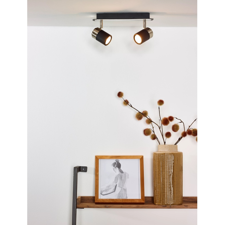 Lucide 26957/10/30 - LED Dimmelhető spotlámpa LENNERT 2xGU10/5W/230V fekete