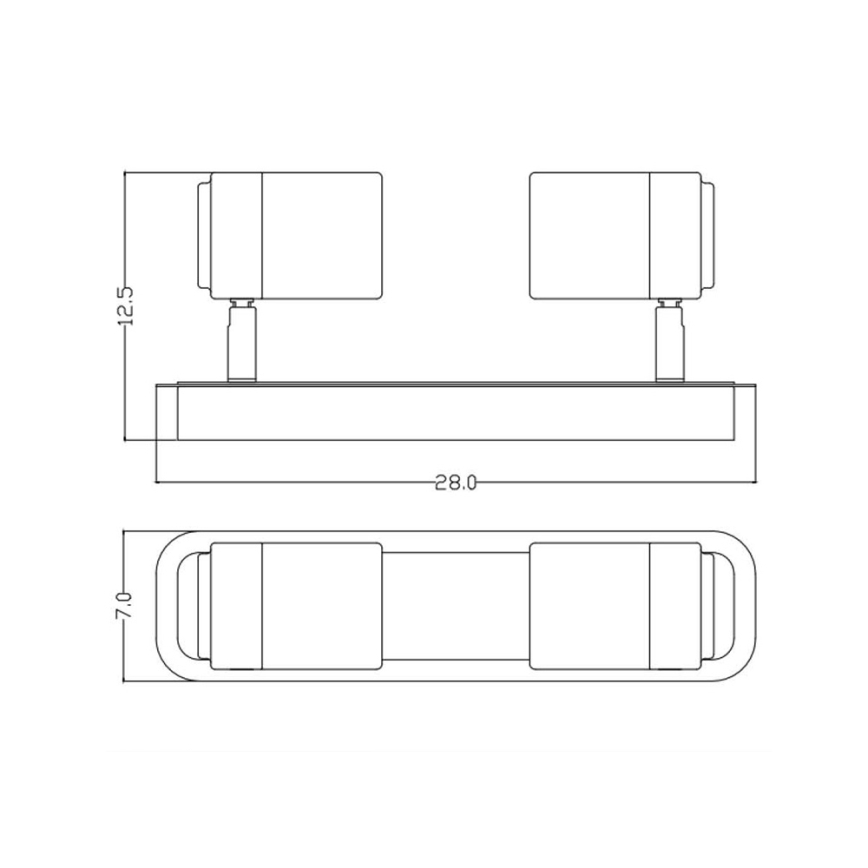 Lucide 26957/10/30 - LED Spotlámpa LENNERT LED/2x5W/230V fekete
