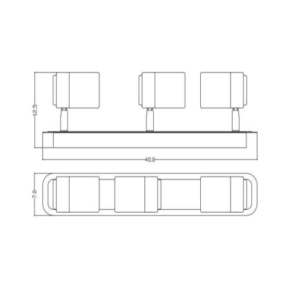 Lucide 26957/15/30 - LED Spotlámpa LENNERT LED/3x5W/230V fekete