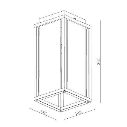 Lucide 27105/01/30 - Kültéri fali lámpa LAURENS 1xE27/15W/230V IP54 fekete