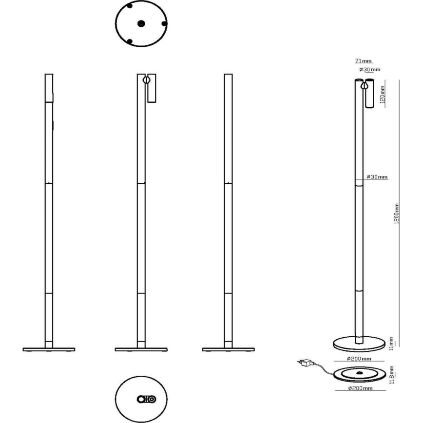 Lucide 27703/02/30 - LED Dimmelhető érintős kültéri lámpa ANTRIM LED/2,2W/4V 400 mAh IP54 fekete