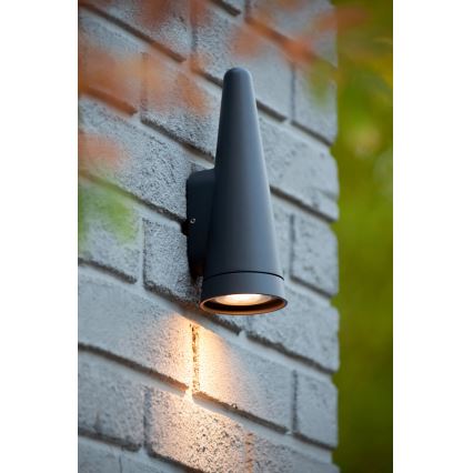 Lucide 27803/01/29 - Kültéri fali lámpa WIZARD 1xGU10/35W/230V IP54 fekete