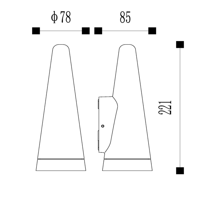 Lucide 27803/01/29 - Kültéri fali lámpa WIZARD 1xGU10/35W/230V IP54 fekete