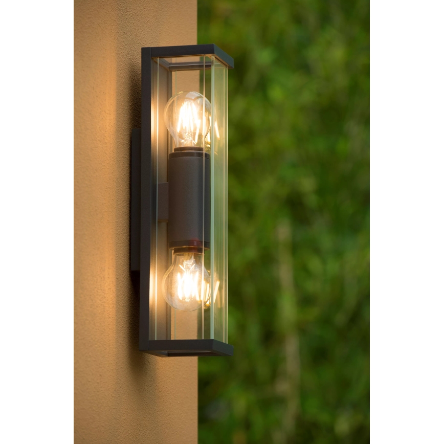 Lucide 27885/02/30 - Kültéri fali lámpa CLAIRE 2xE27/15W/230V IP54