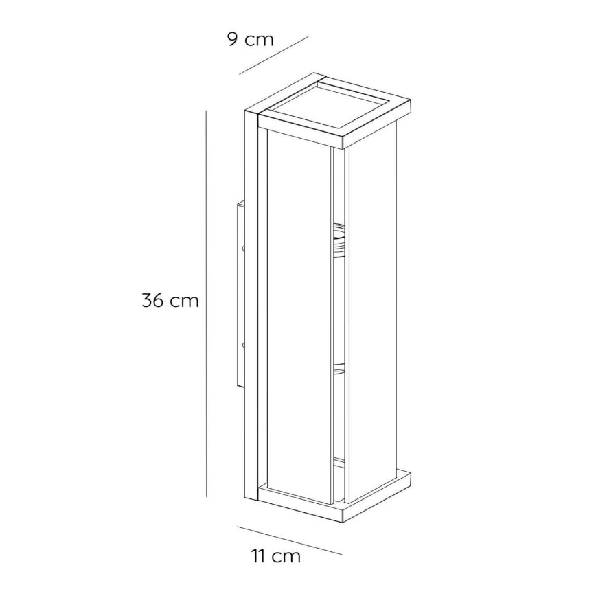 Lucide 27885/02/30 - Kültéri fali lámpa CLAIRE 2xE27/15W/230V IP54