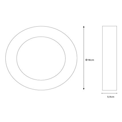 Lucide 28116/18/30 - LED Fényerőszabályzós fürdőszobai mennyezeti lámpa BRICE LED/12W/230V átm. 18 cm IP44 fekete