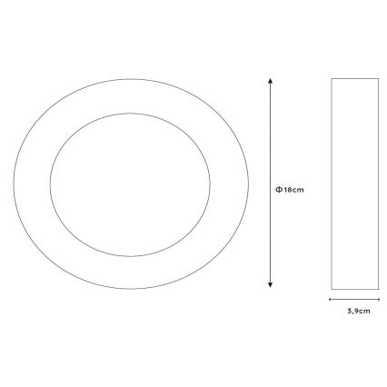 Lucide 28116/18/31 - LED állítható fényerejű fürdőszobai mennyezeti lámpa BRICE LED/12W/230V átm. 18 cm IP44 fehér