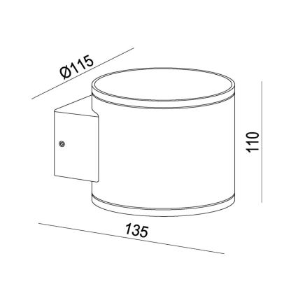 Lucide 28803/01/30 - Kültéri fali lámpa OXFORD 1xG9/5W/230V IP54 fekete