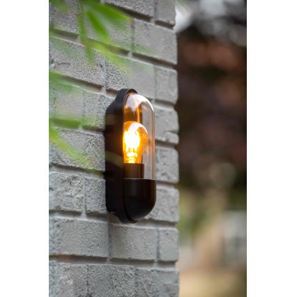 Lucide 29897/01/30 - Kültéri fali lámpa CAPSULE 1xE27/15W/230V IP54