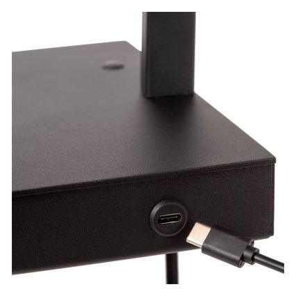 Lucide 30295/01/30 - Dimmelhető asztali lámpa GREGORY 1xE27/60W/230V USB fekete