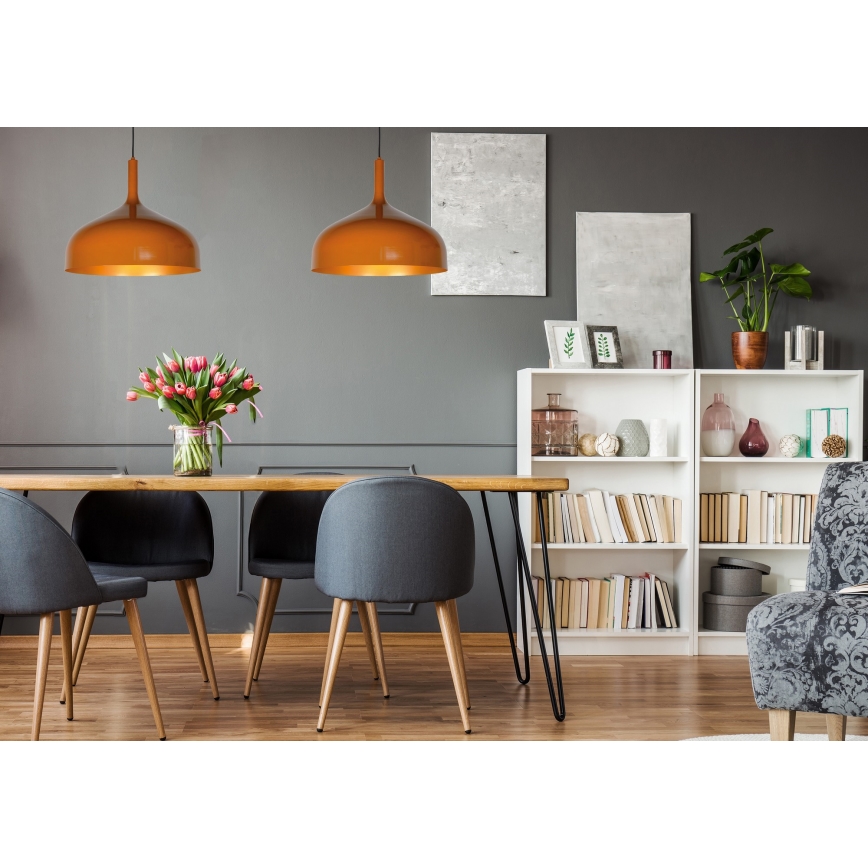 Lucide 30483/50/44 - Csillár zsinóron ROZALLA 1xE27/60W/230V narancssárga