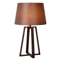 Lucide 31598/81/97 - Asztali lámpa COFFEE 1xE27/60W/230V barna