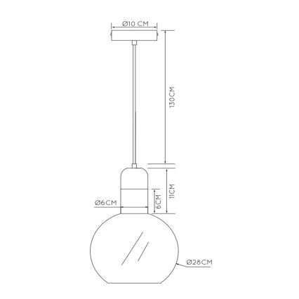 Lucide 34438/28/65 - Csillár zsinóron JULIUS 1xE27/40W/230V