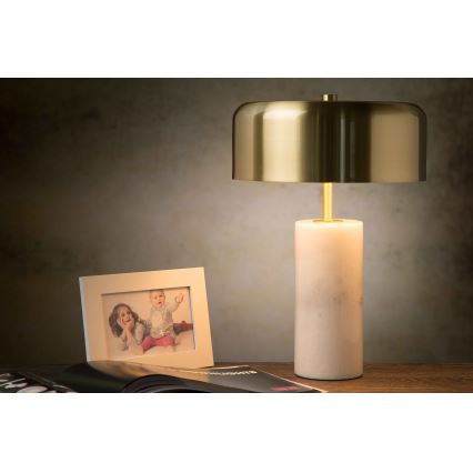 Lucide 34540/03/31 - Asztali lámpa MIRASOL 3xG9/7W/230V fehér/arany