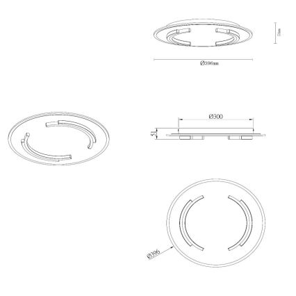 Lucide 44113/30/02 - LED Mennyezeti lámpa ANDREAS LED/30W/230V arany