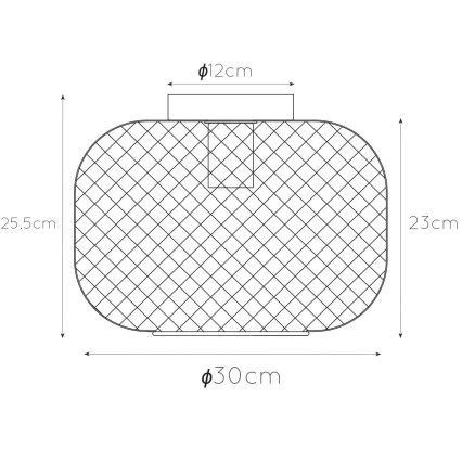 Lucide 45185/30/30 - Mennyezeti lámpa MESH 1xE27/40W/230V fekete