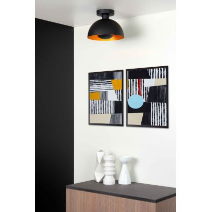 Lucide 45196/01/30 - Mennyezeti lámpa SIEMON 1xE27/40W/230V fekete