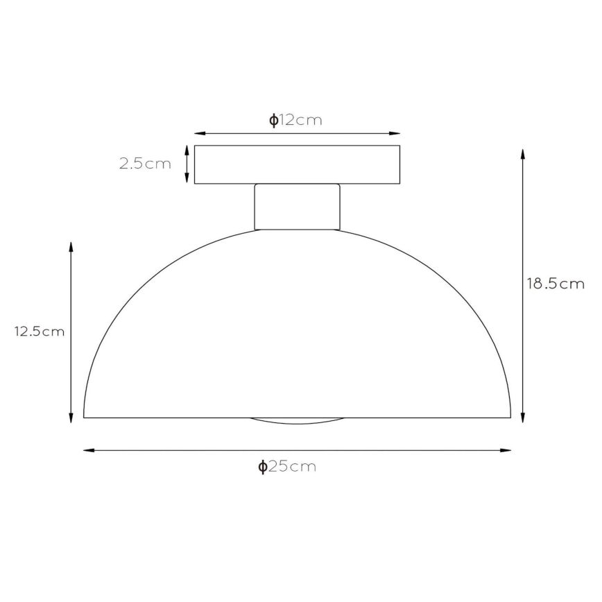 Lucide 45196/01/30 - Mennyezeti lámpa SIEMON 1xE27/40W/230V fekete