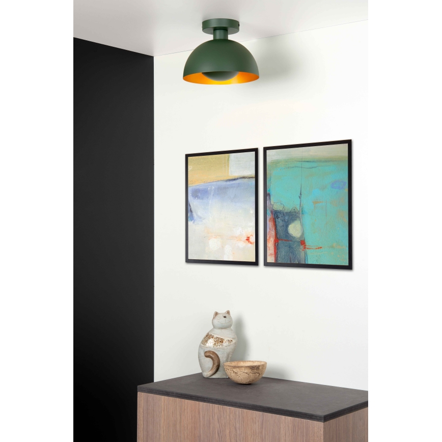 Lucide 45196/01/33 - Mennyezeti lámpa SIEMON 1xE27/40W/230V zöld
