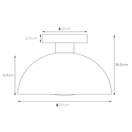 Lucide 45196/01/44 - Mennyezeti lámpa SIEMON 1xE27/40W/230V narancs