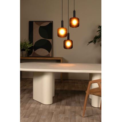 Lucide 45405/13/30 - Csillár zsinóron ELOISE 3xE27/40W/230V fekete