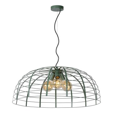 Lucide 45449/76/37 - Csillár zsinóron ELODIE 3xE27/40W/230V türkiz