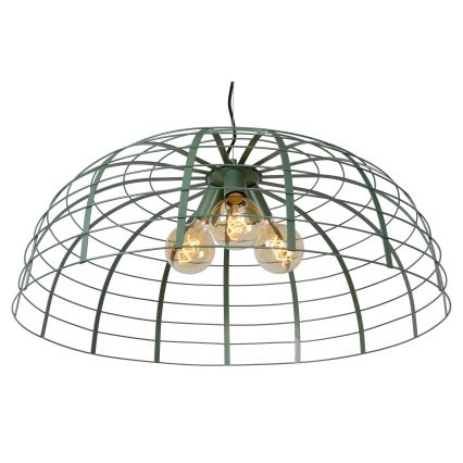 Lucide 45449/76/37 - Csillár zsinóron ELODIE 3xE27/40W/230V türkiz