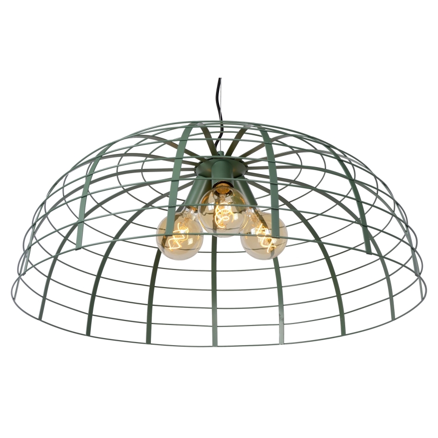 Lucide 45449/76/37 - Csillár zsinóron ELODIE 3xE27/40W/230V türkiz