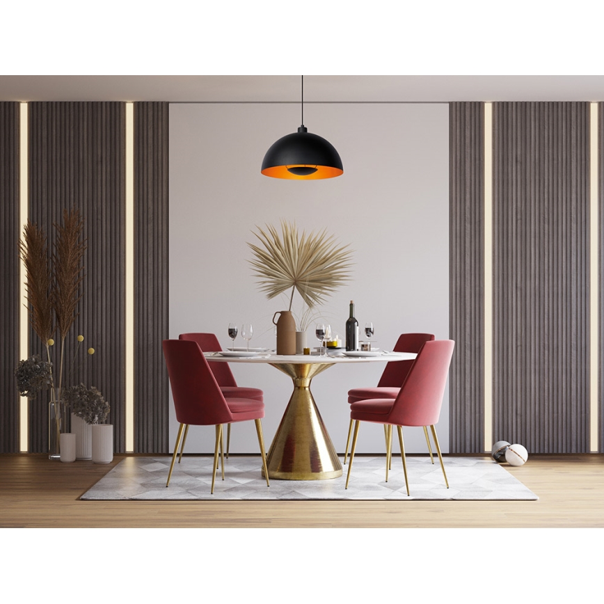 Lucide 45496/01/30 - Csillár zsinóron SIEMON 1xE27/40W/230V fekete