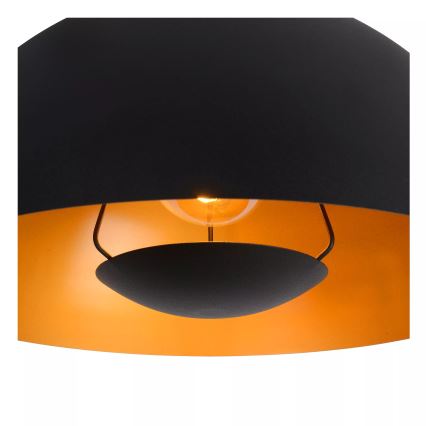 Lucide 45496/01/30 - Csillár zsinóron SIEMON 1xE27/40W/230V fekete