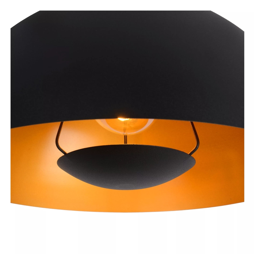 Lucide 45496/01/30 - Csillár zsinóron SIEMON 1xE27/40W/230V fekete