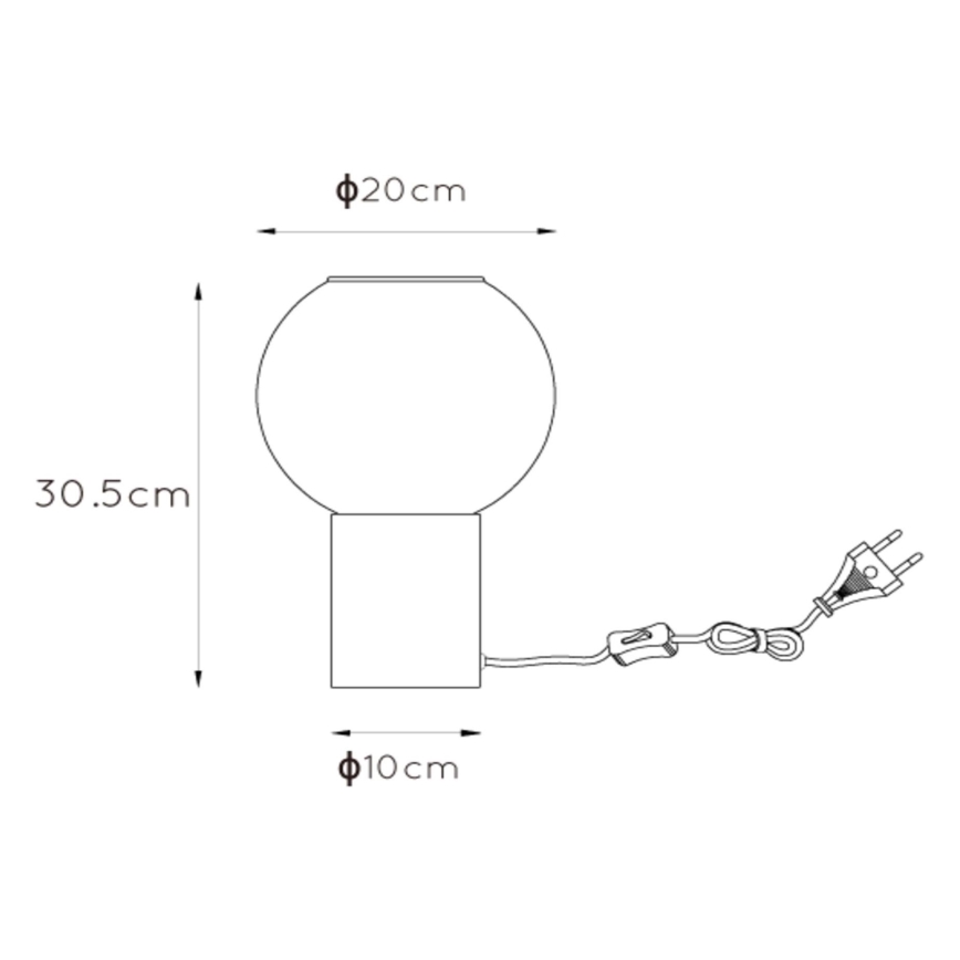 Lucide 45502/01/30 - Asztali lámpa MARIUS 1xE27/40W/230V fekete
