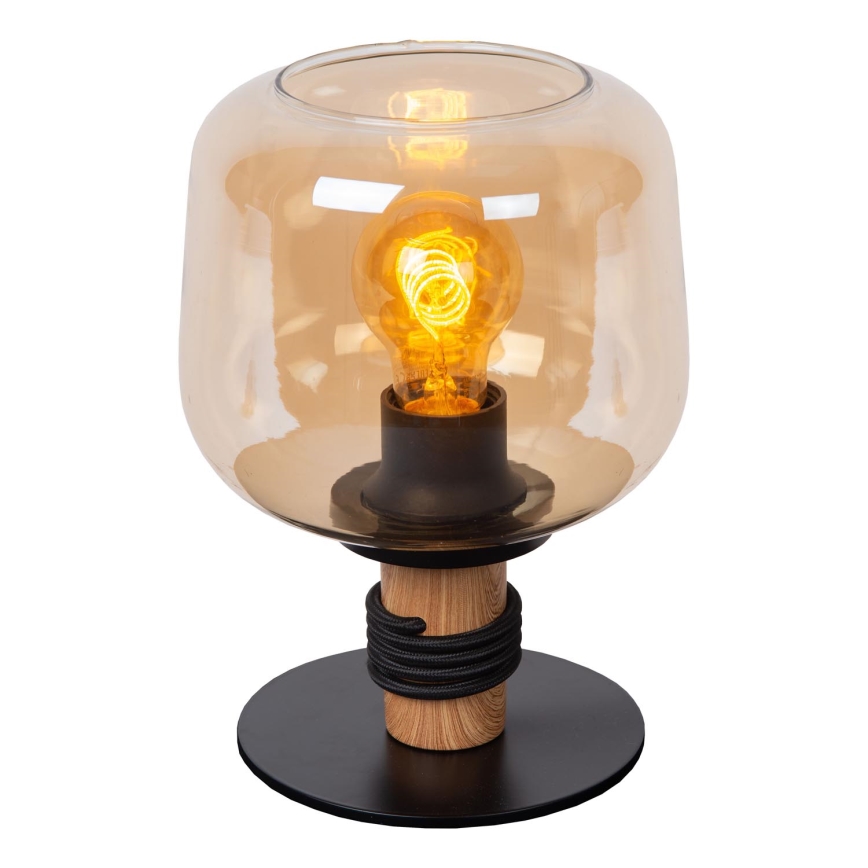 Lucide 45508/01/62 - Asztali lámpa ILONA 1xE27/40W/230V fekete/bézs