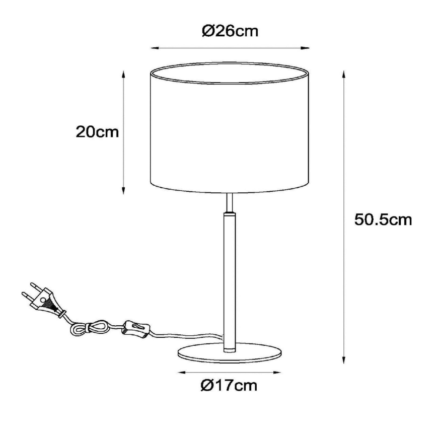 Lucide 45509/81/30 - Asztali lámpa MAYA 1xE27/40W/230V fekete