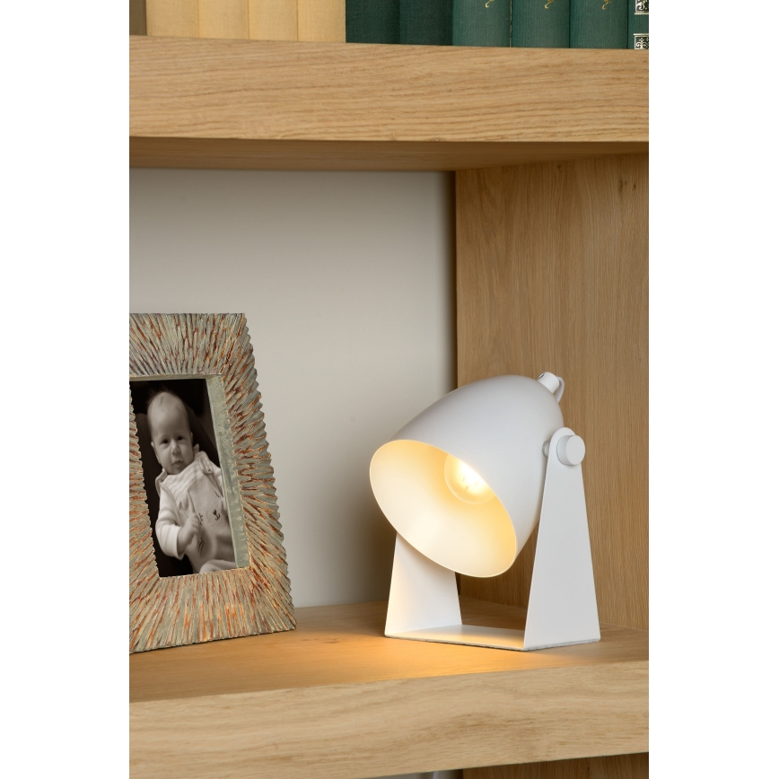Lucide 45564/01/31 - Asztali lámpa CHAGO 1xE14/40W/230V fehér
