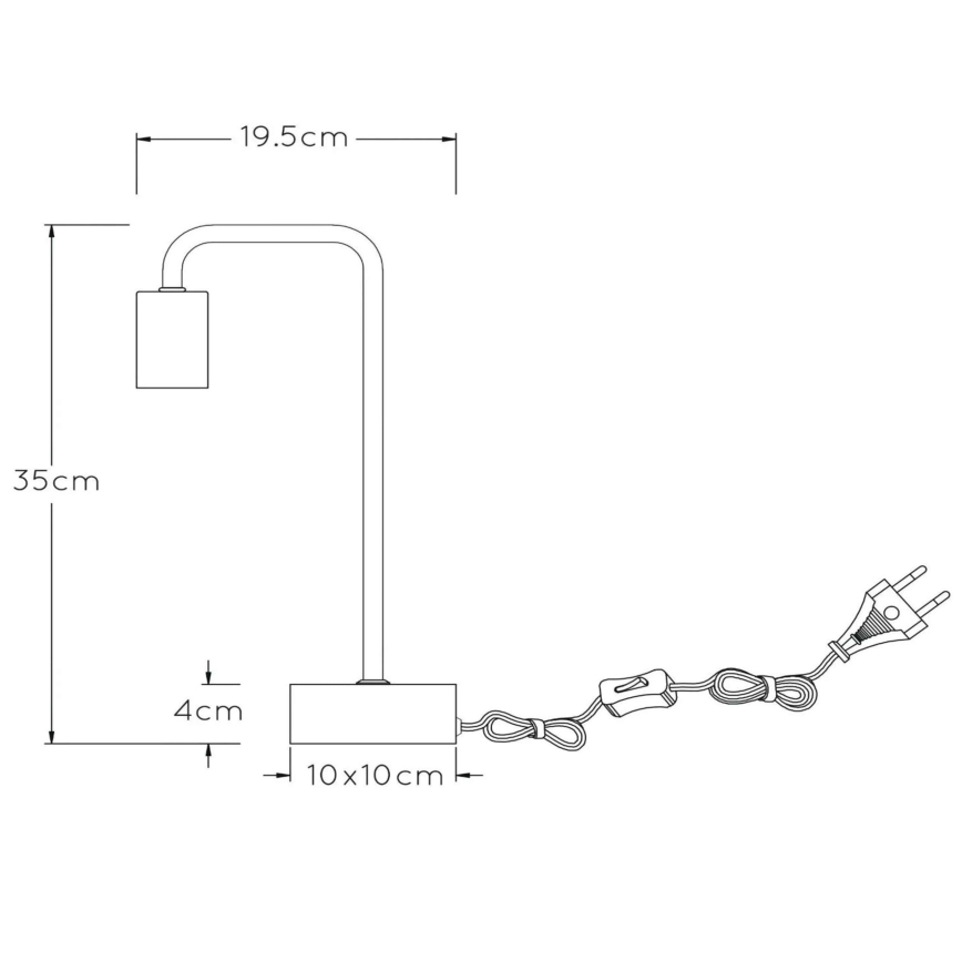 Lucide 45565/01/30 - Asztali lámpa LORIN 1xE27/40W/230V fekete