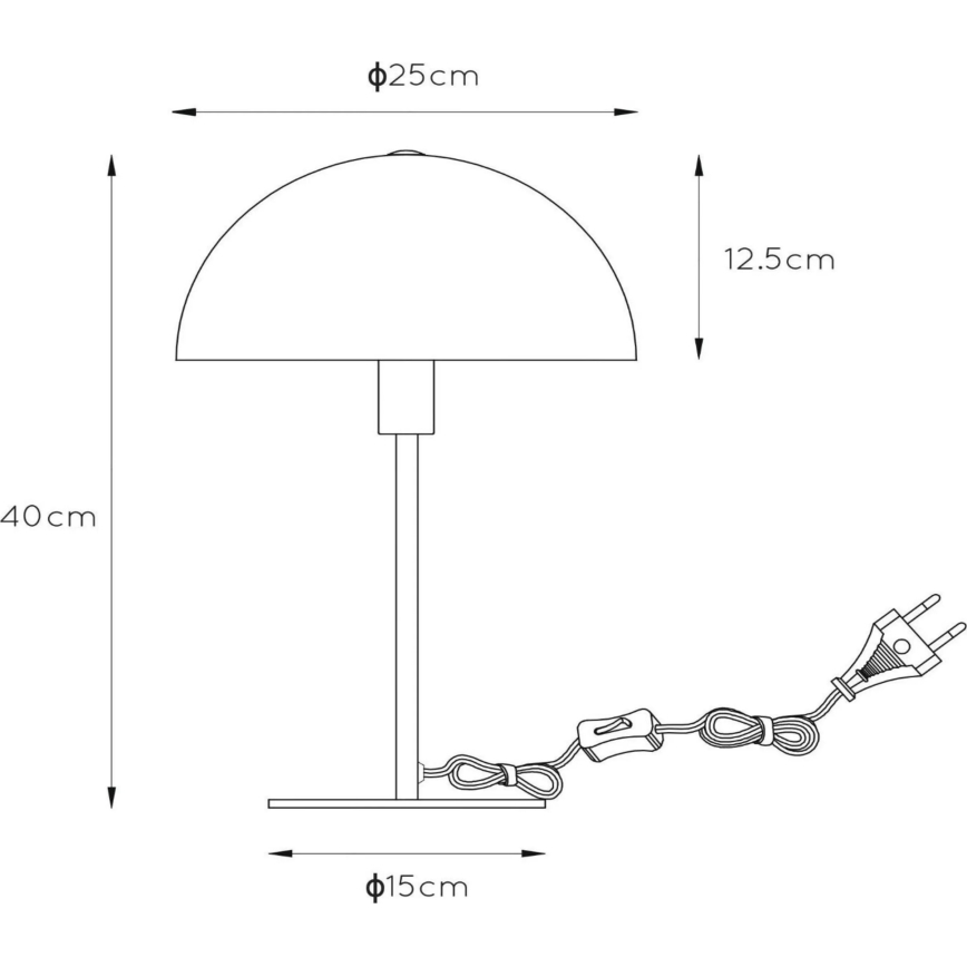 Lucide 45596/01/44 - Asztali lámpa SIEMON 1xE14/25W/230V narancs