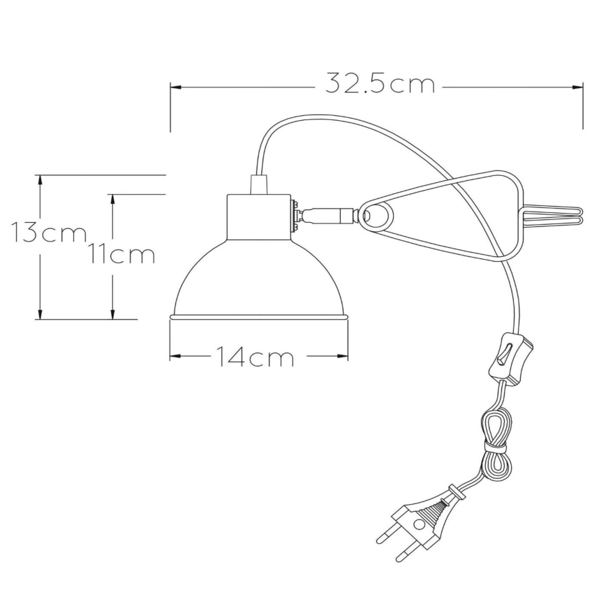 Lucide 45987/01/33 - Csipeszes lámpa MOYS 1xE27/40W/230V zöld