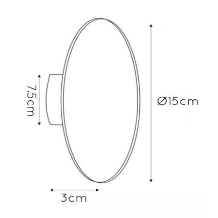 Lucide 46201/06/31 - LED fali lámpa EKLYPS LED/7W/230V 15 cm
