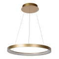 Lucide 46403/48/02 - LED dimmelhető függeszték kábelre VIDAL LED/48W/230V átm. 58 cm arany