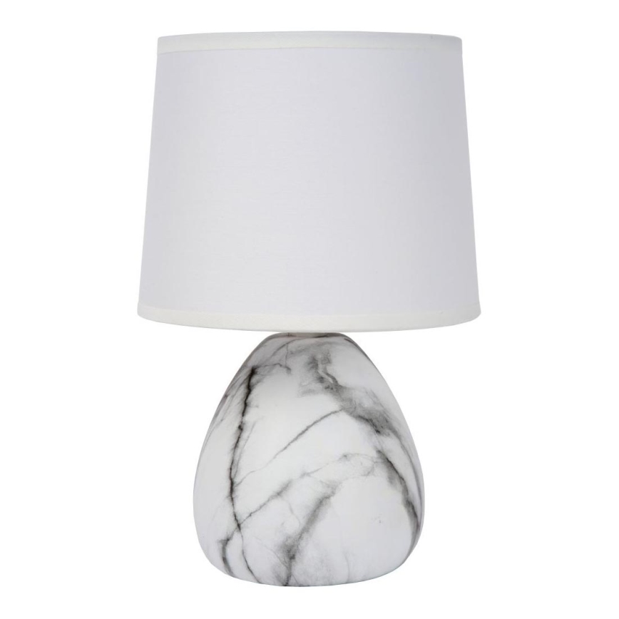 Lucide 47508/81/31 - Asztali lámpa MARMO 1xE14/40W/230V fehér