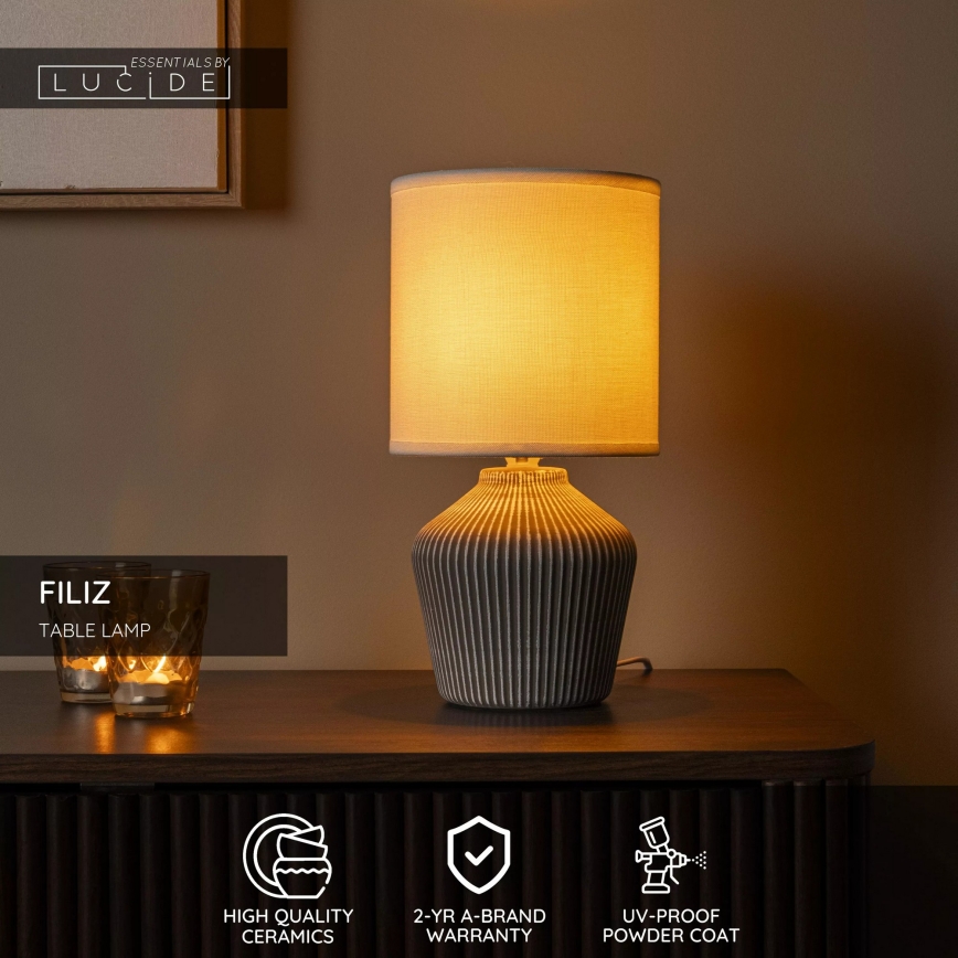 Lucide 47551/81/41 - Asztali lámpa FILIZ 1xE14/40W/230V barna