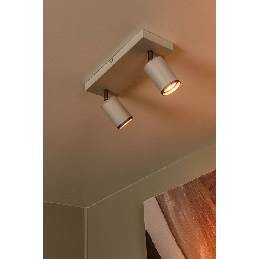 Lucide 53914/02/41 - REGINA spotlámpa 2xGU10/50W/230V bézs