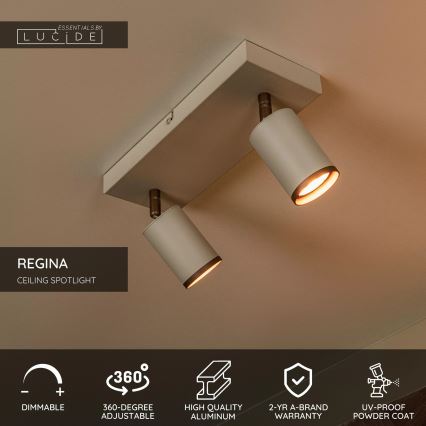 Lucide 53914/02/41 - REGINA spotlámpa 2xGU10/50W/230V bézs