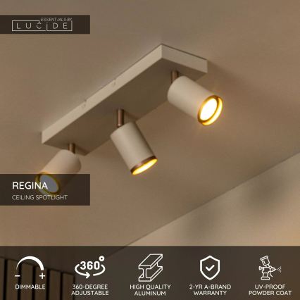 Lucide 53914/03/41 - REGINA spotlámpa 3xGU10/50W/230V bézs