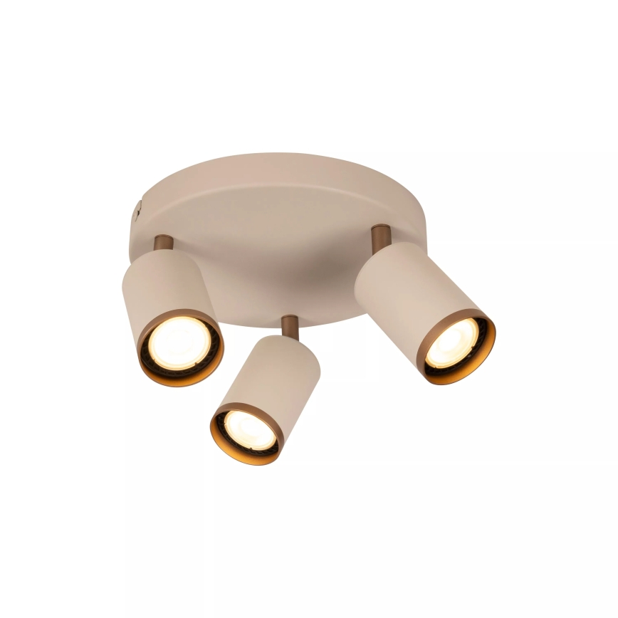 Lucide 53914/13/41 - REGINA spotlámpa 3x GU10/50W/230V, bézs