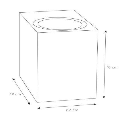 Lucide 69800/01/30 - Kültéri fali lámpa ZARO 1xGU10/35W/230V IP44 fekete